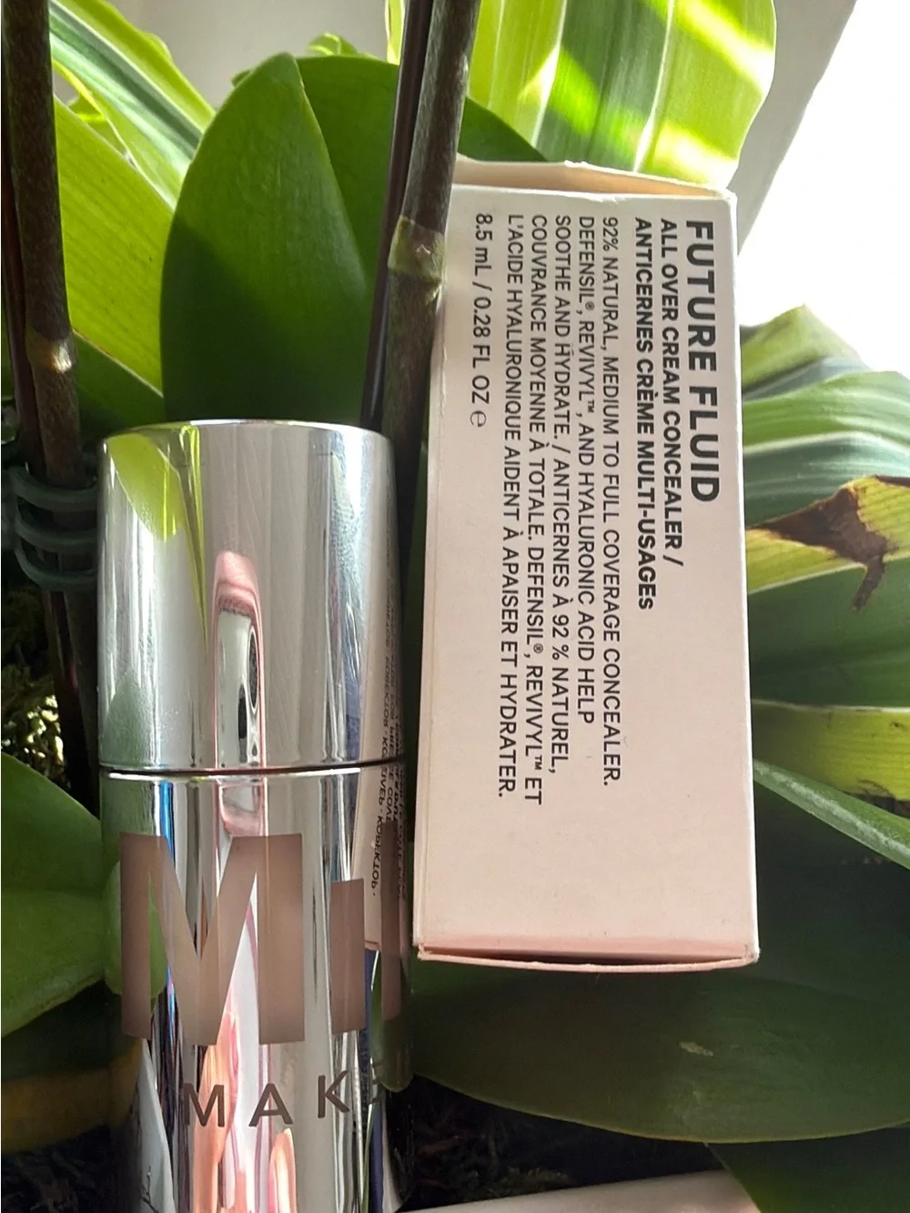 Milk Makeup Primer Stick in Shiny Silver Case with Soft Pink Box
